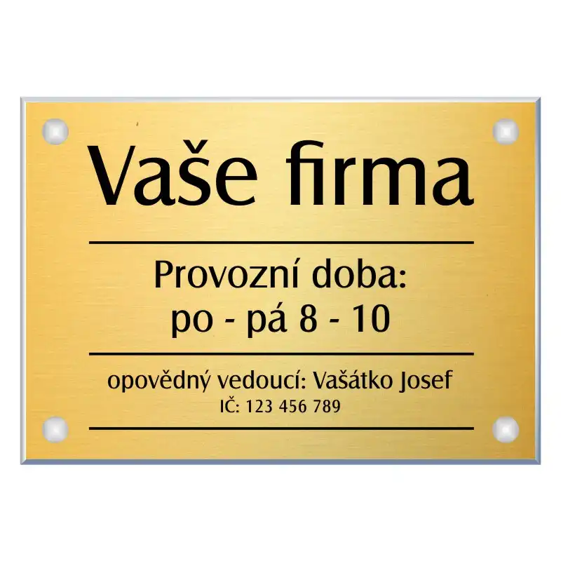 Označení firmy, A5, typ 20
